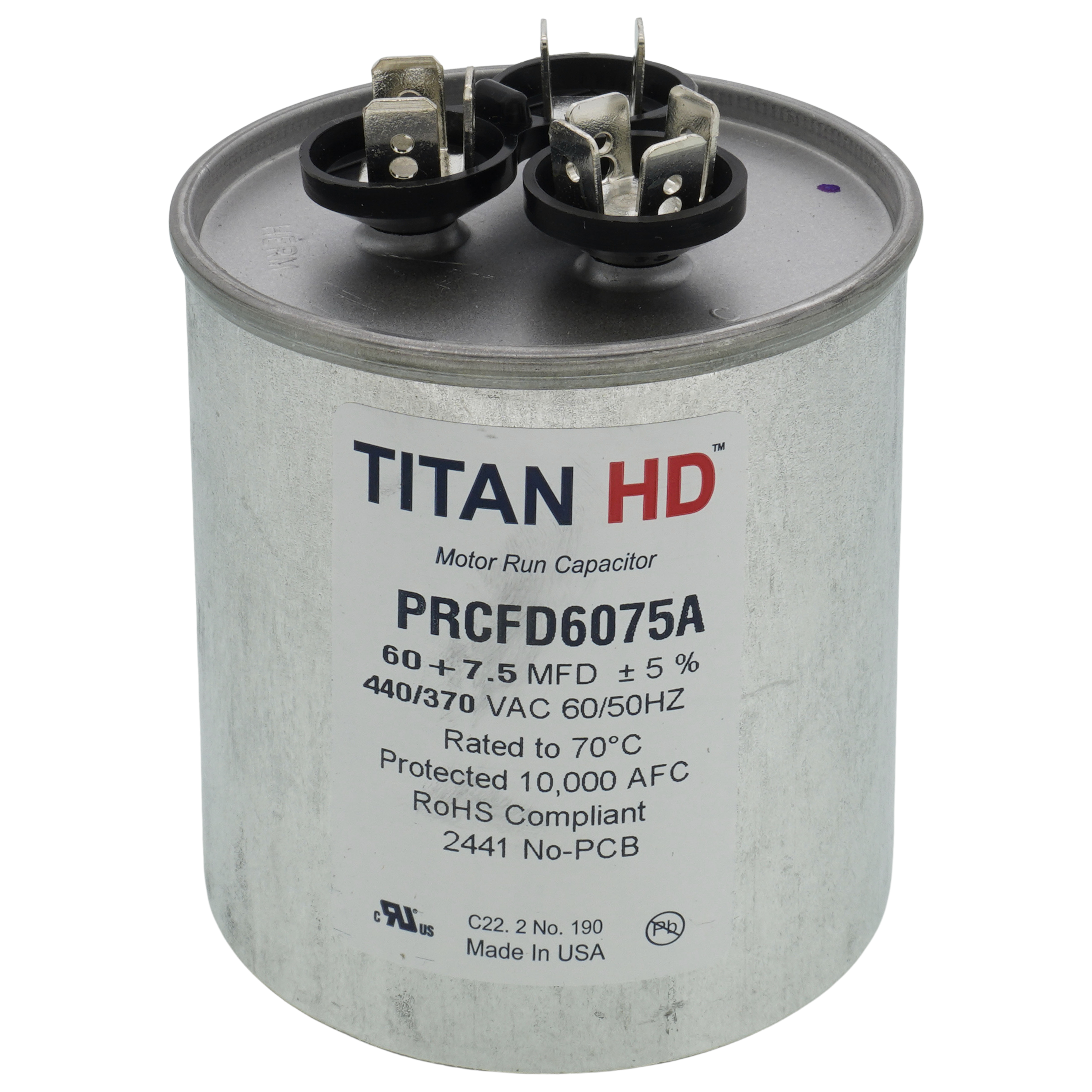 12295 - MARS 12295 - 60/7.5 MFD Round Run Capacitor (440V)