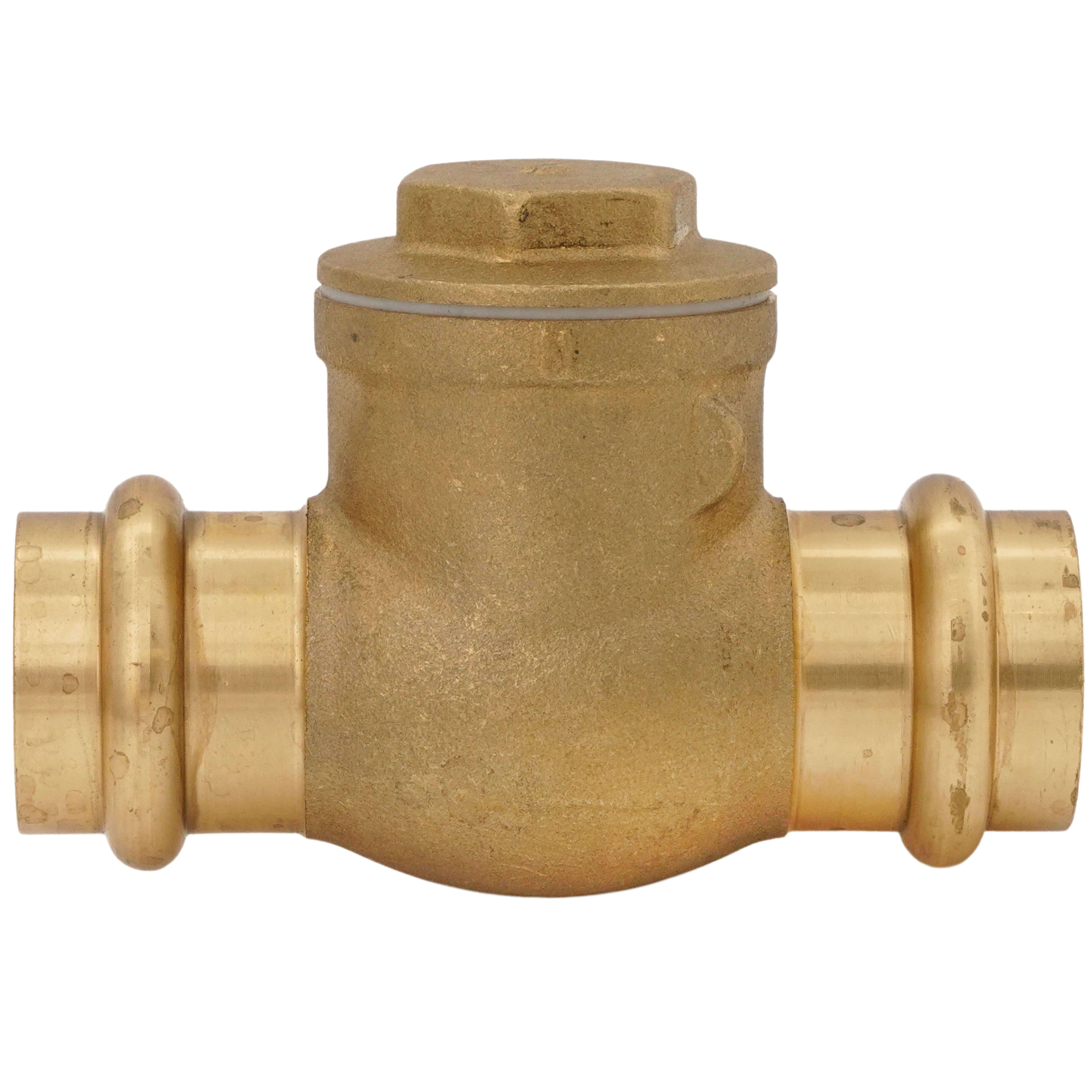 Conrader 3/4 NPT In-Line Horizontal Check Valve – Solid Cast Brass – Air Compressor – GV75