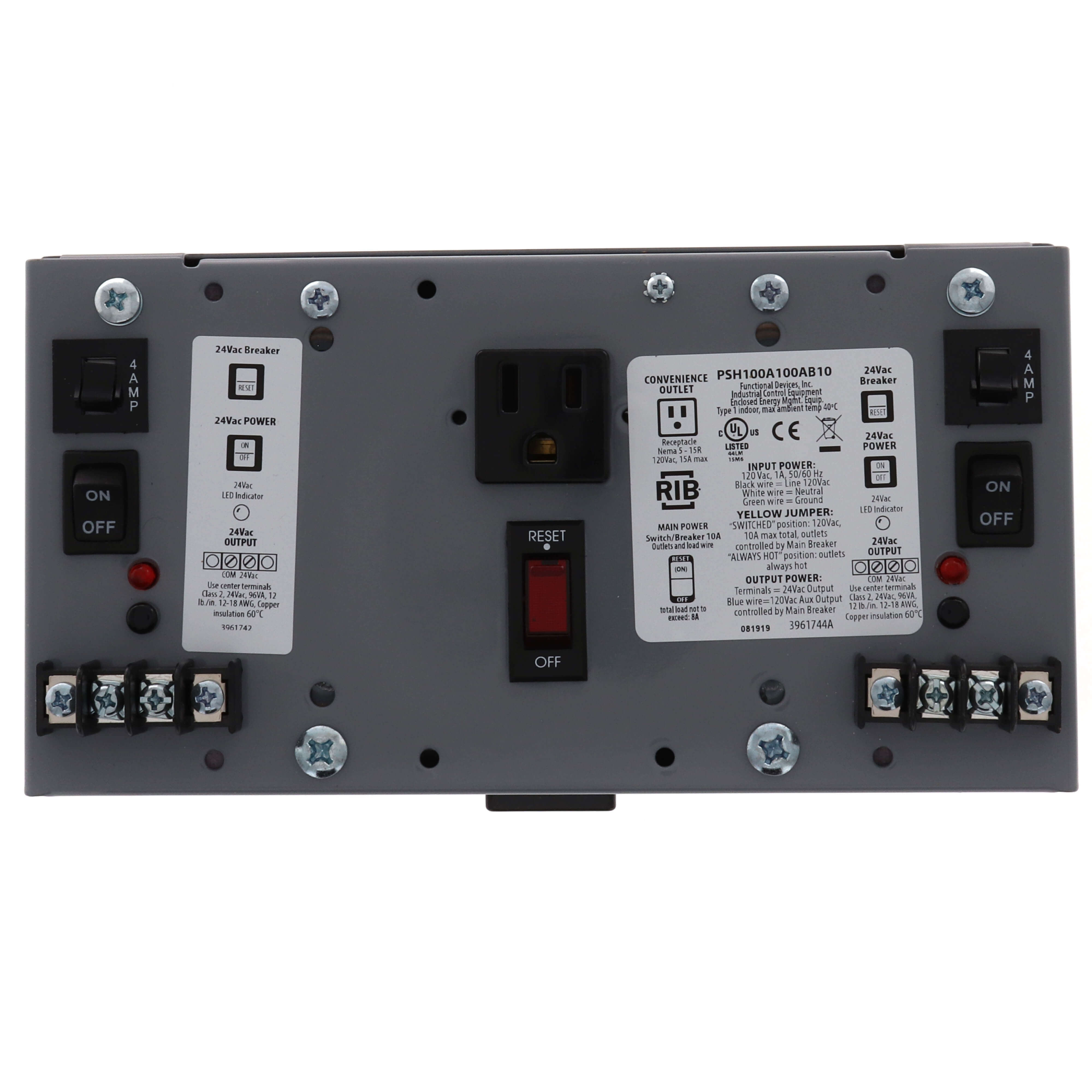 PSH100A100AB10 - Functional Devices PSH100A100AB10 - Enclosed Dual