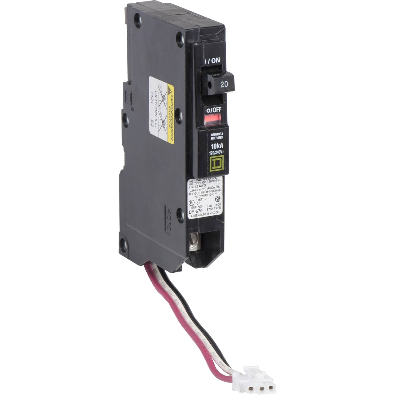 QO120PLILC - Square D QO120PLILC - QO Single Pole Miniature ILC