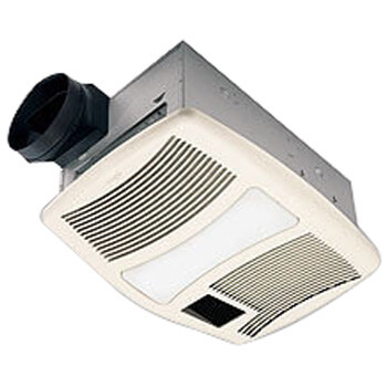 QTXN110HFLT - NuTone QTXN110HFLT - QTXN110HFLT Ultra Silent Heater  Combination Ventilation Fan w/ Light, 6 Round Ducting (110 CFM)