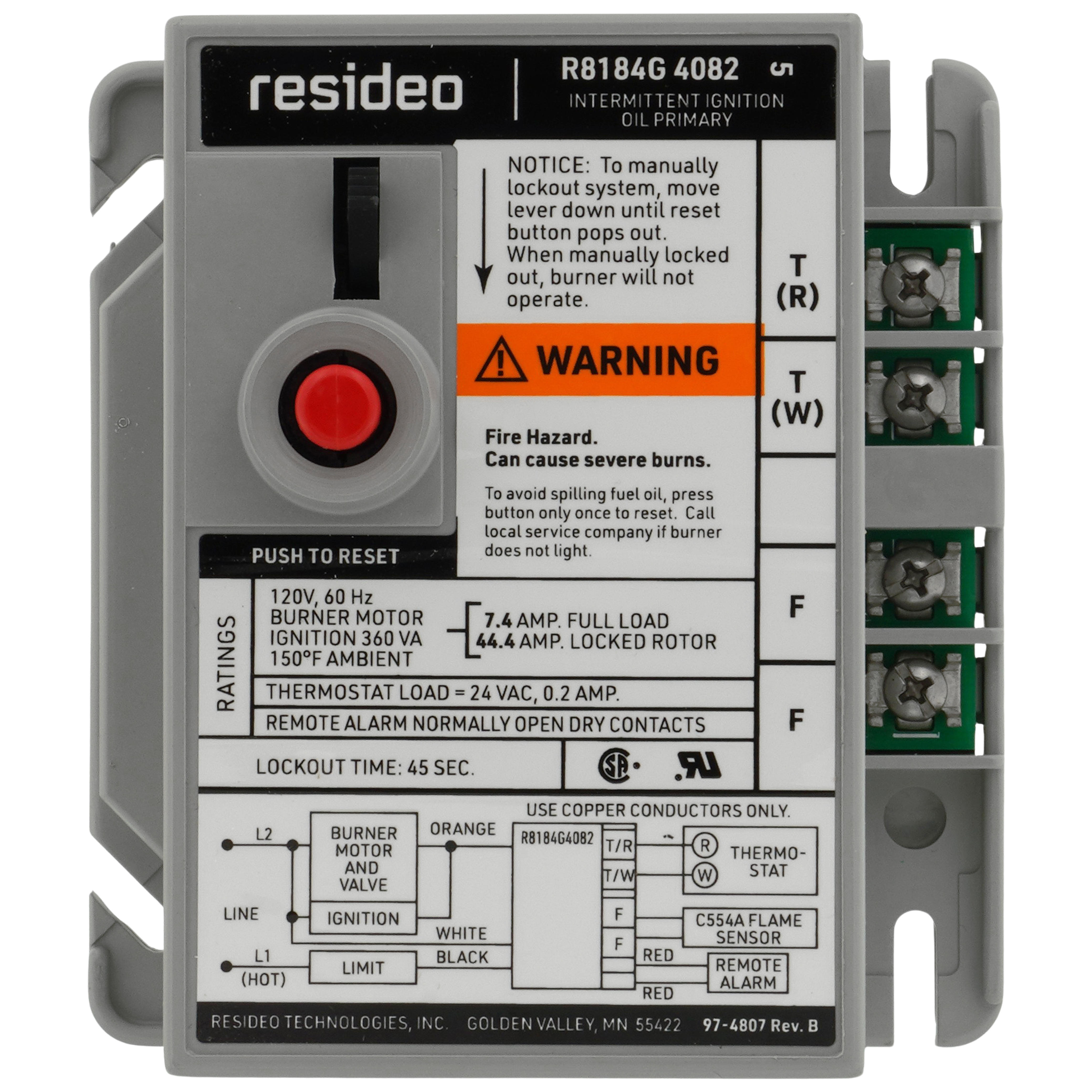 R8184G4082 - Resideo R8184G4082 - Protectorelay Oil Burner Control