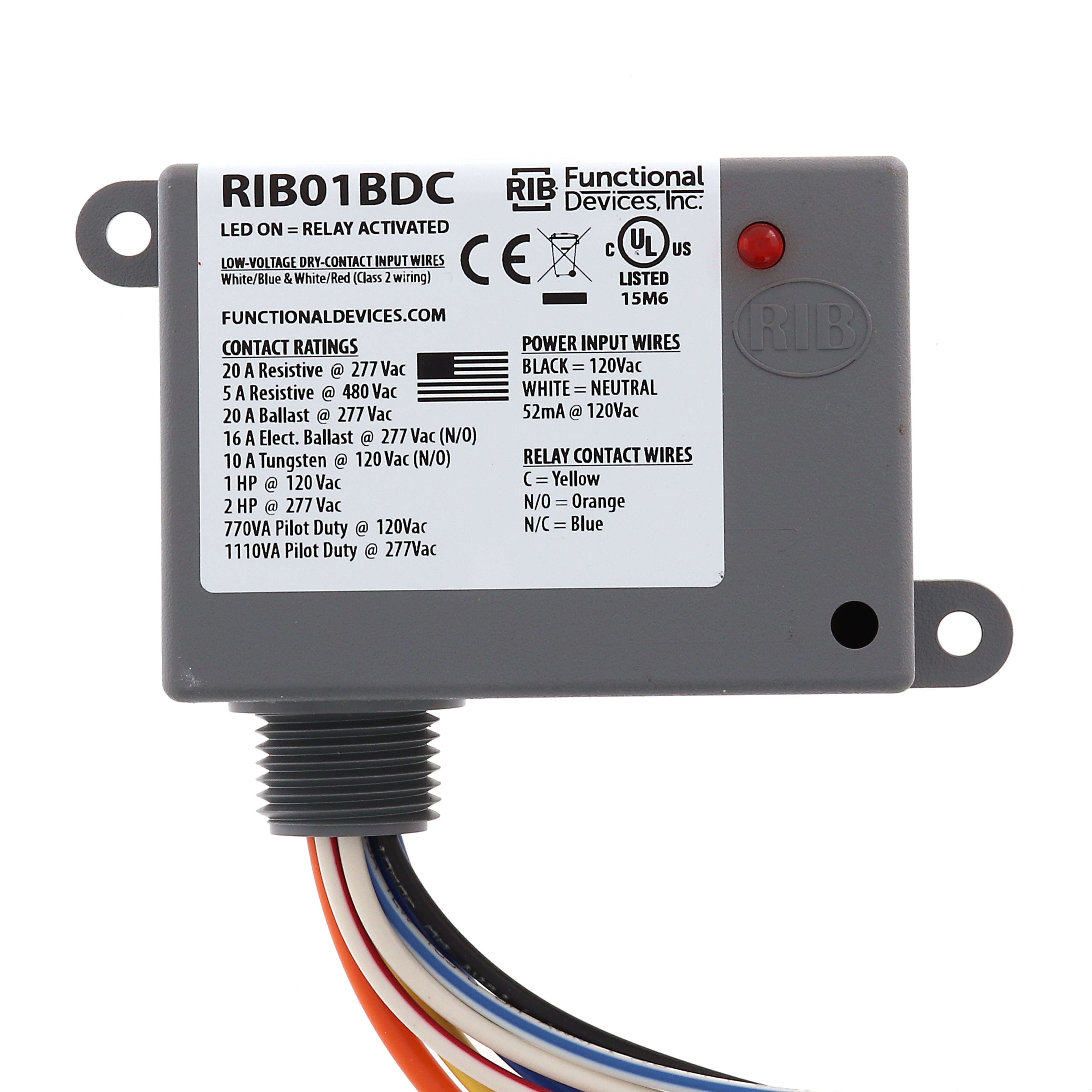Electrical Control Relay Functional Devices RIBD01BDC Dry Contact Time ...