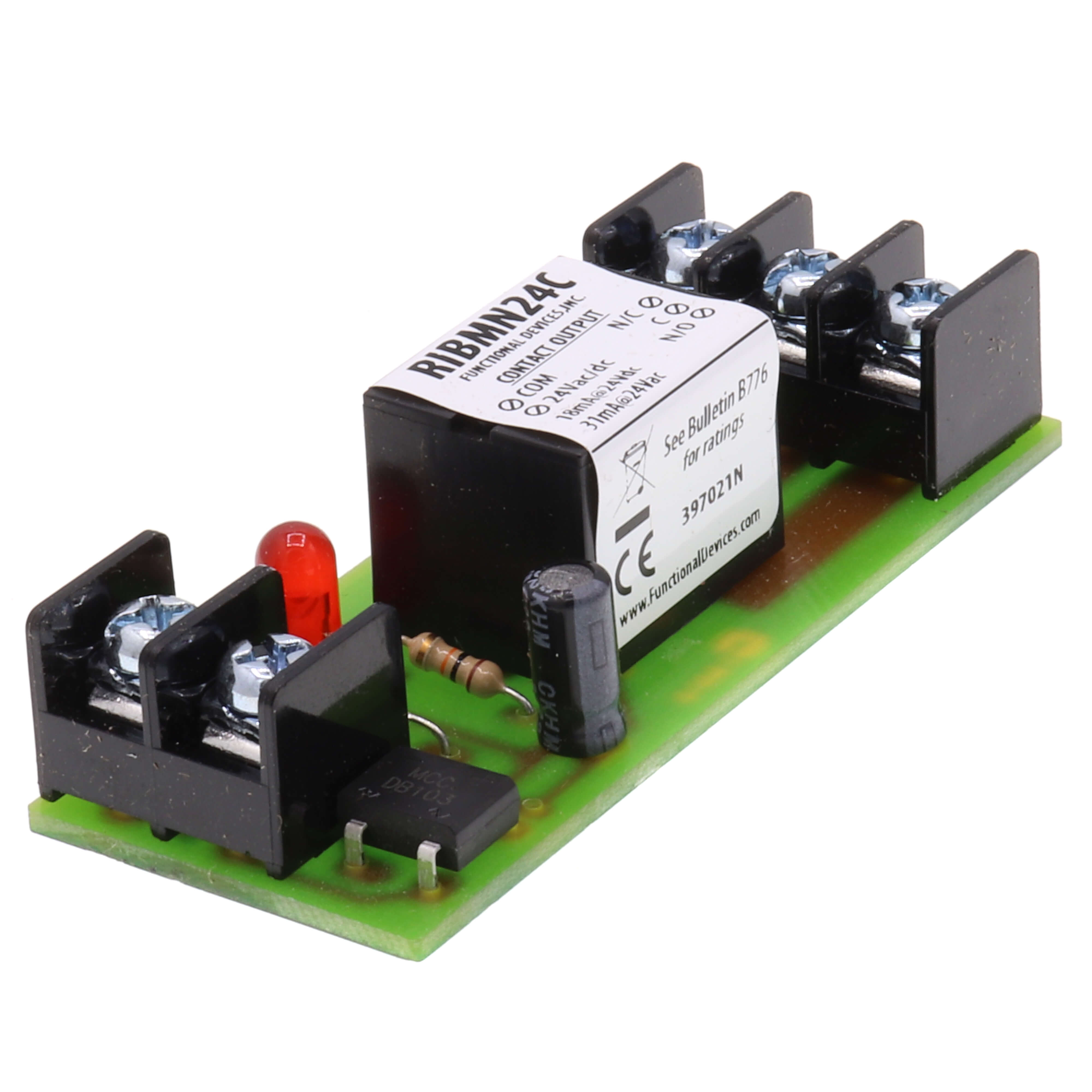 Srm Powermeter SPDT 15 Amp Relay RIB RIBMN24C Track Mount Relay - 24V ...