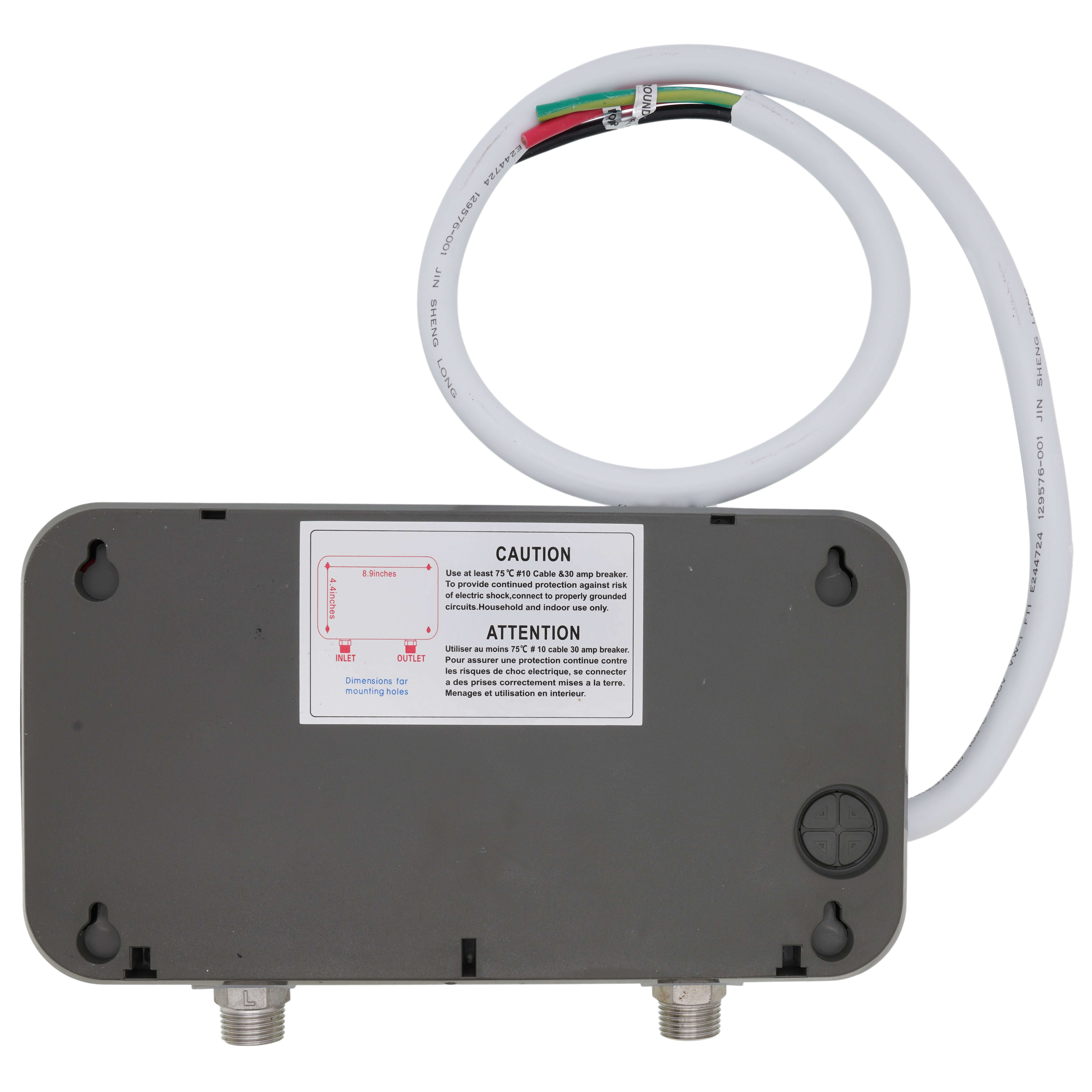RTEX-04 - Rheem RTEX-04 - 3.5 kW Indoor Tankless Electric Water Heater w/  1/2 NPT Connections u0026 Digital Temp. Display