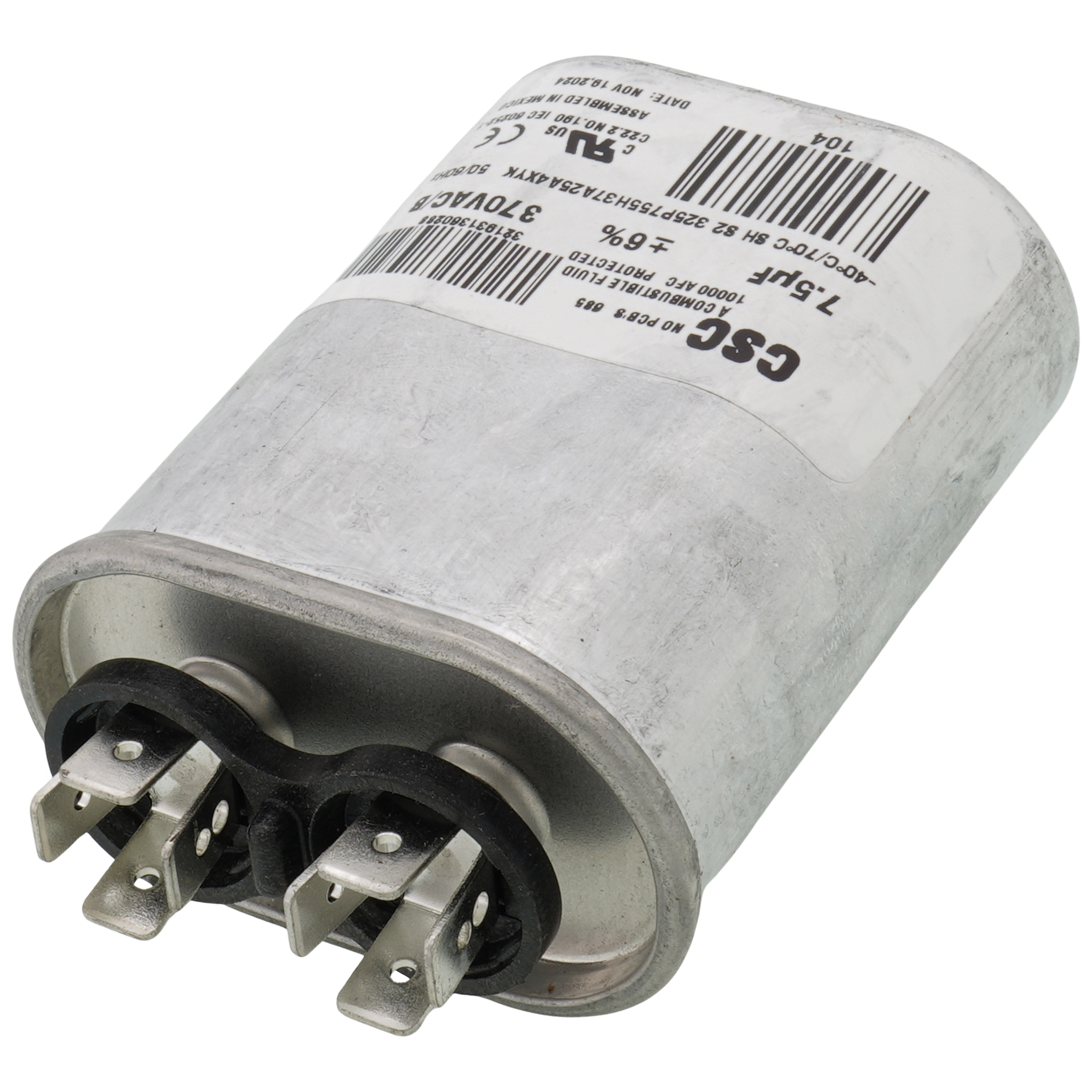 S1-02420045700 - York S1-02420045700 - 7.5 MFD Oval Run Capacitor