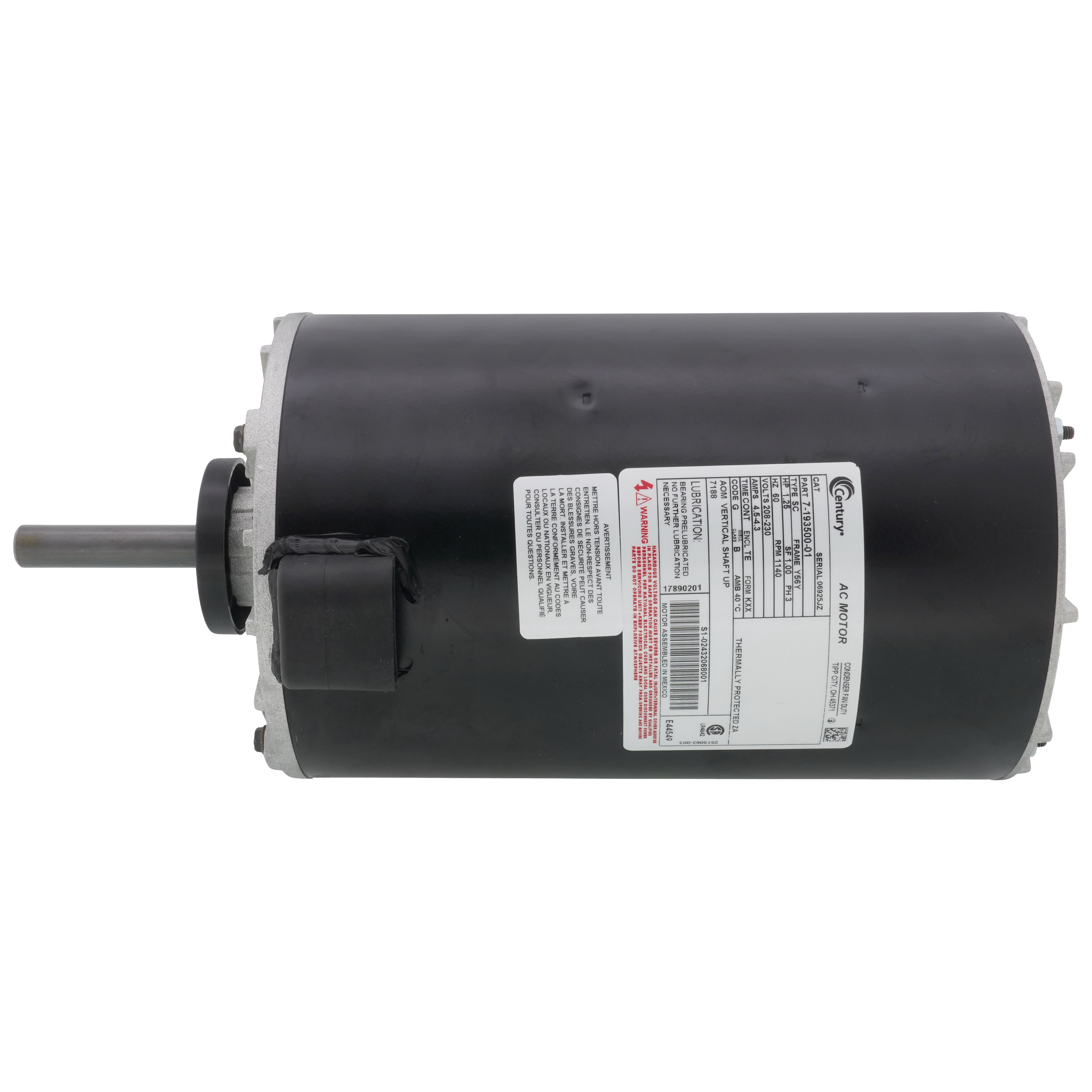 S1-02432068001 - York S1-02432068001 - 1140 RPM 56 Motor (1.25HP