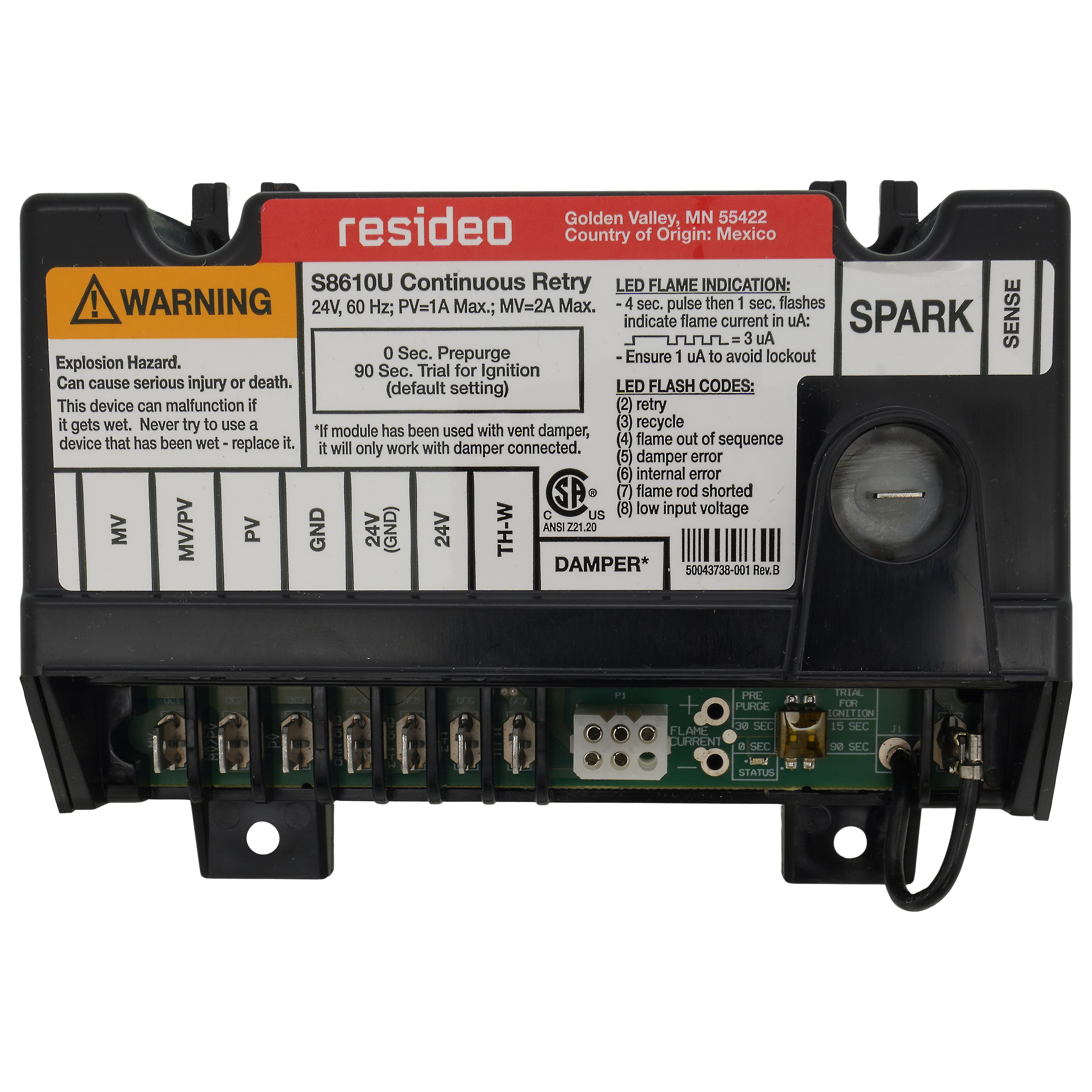 cgc10 prinsten スイクン エンテイ　連番 S8610U3009 Intermittent Pilot Control Honeywell/Resideo