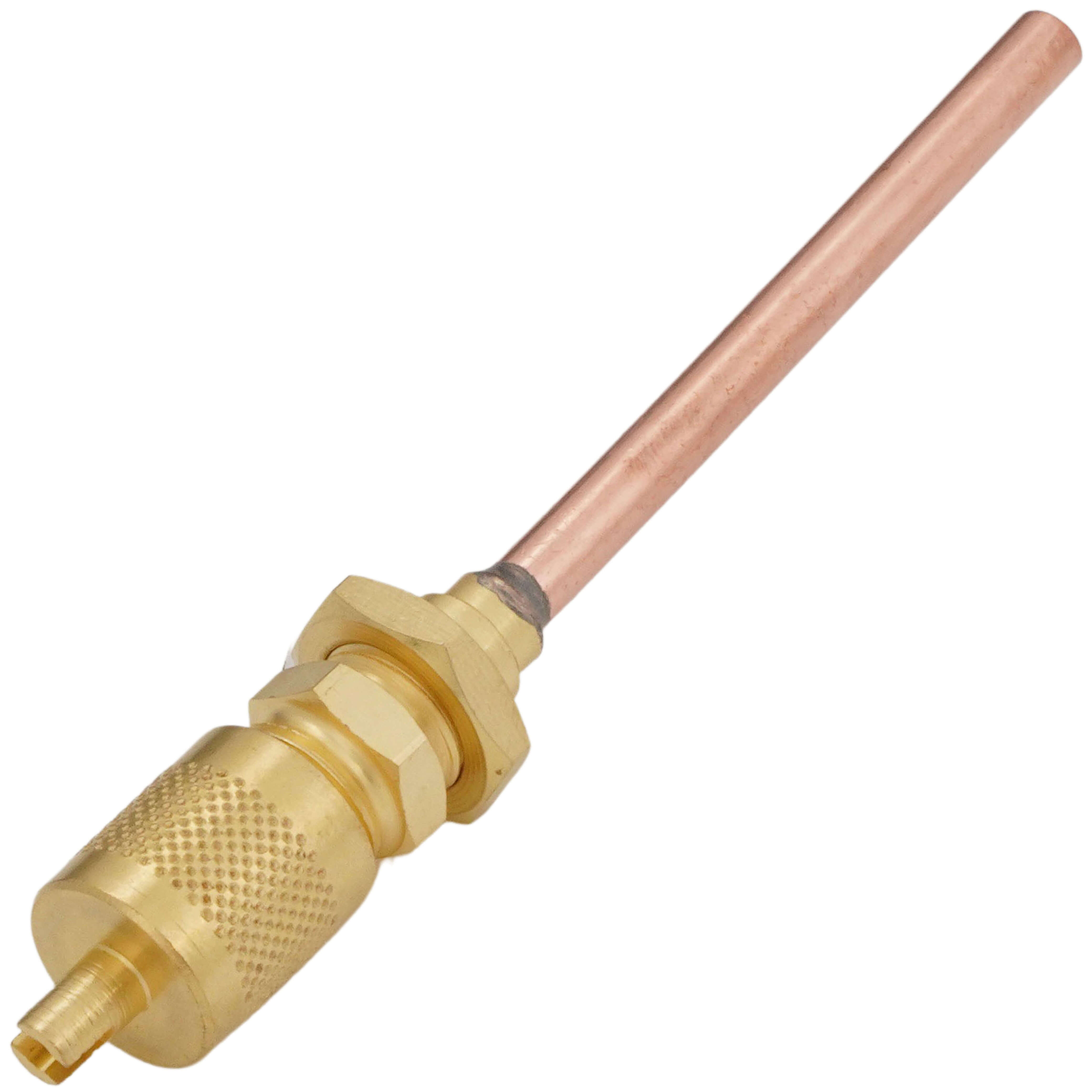C&D Valve 3/8 Copper Tube 1/4 Flare Cap Copper Access Valve Extension MANY QTY