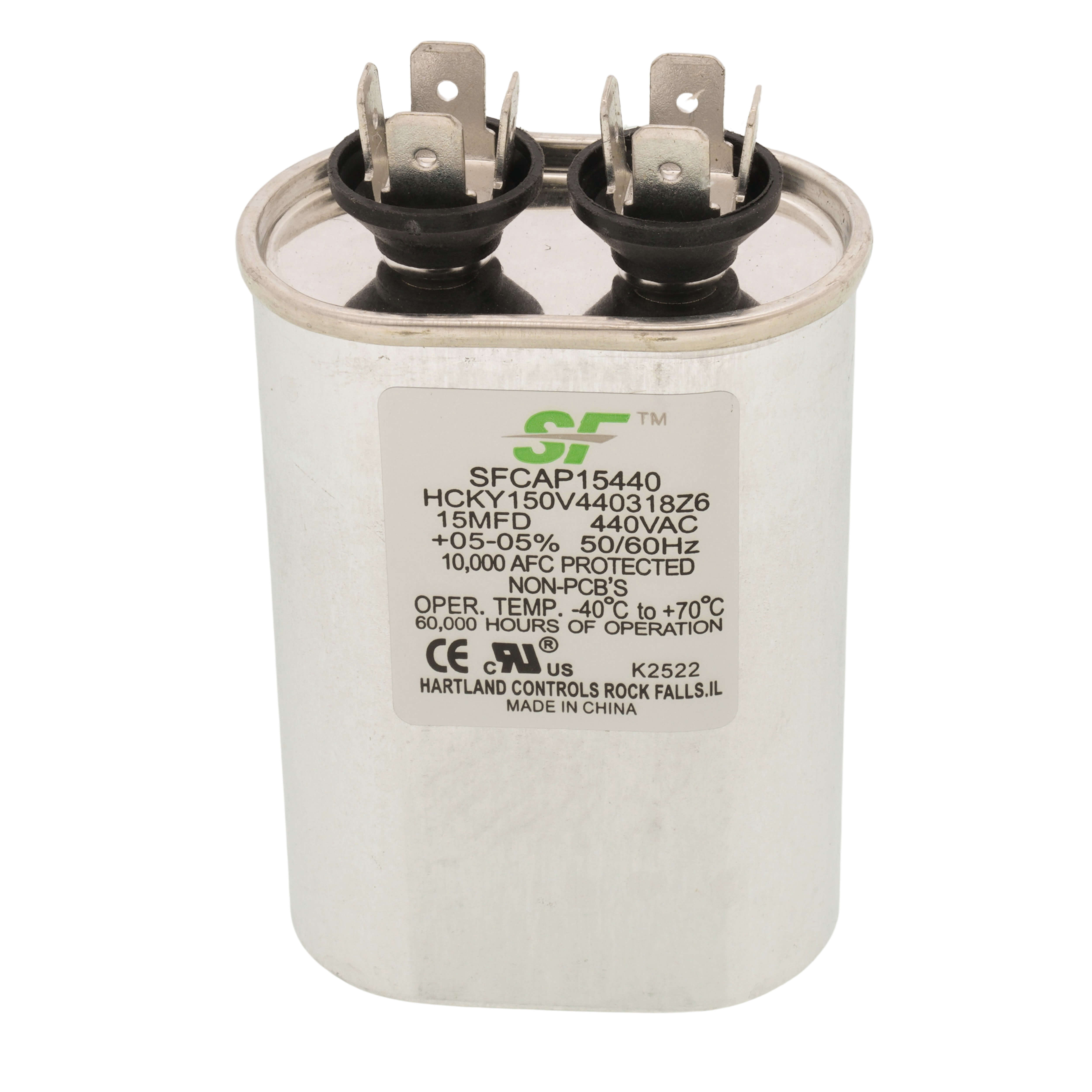 SFCAP15440 - Trane SFCAP15440 - Oval Run Capacitor - 15 MFD, 370