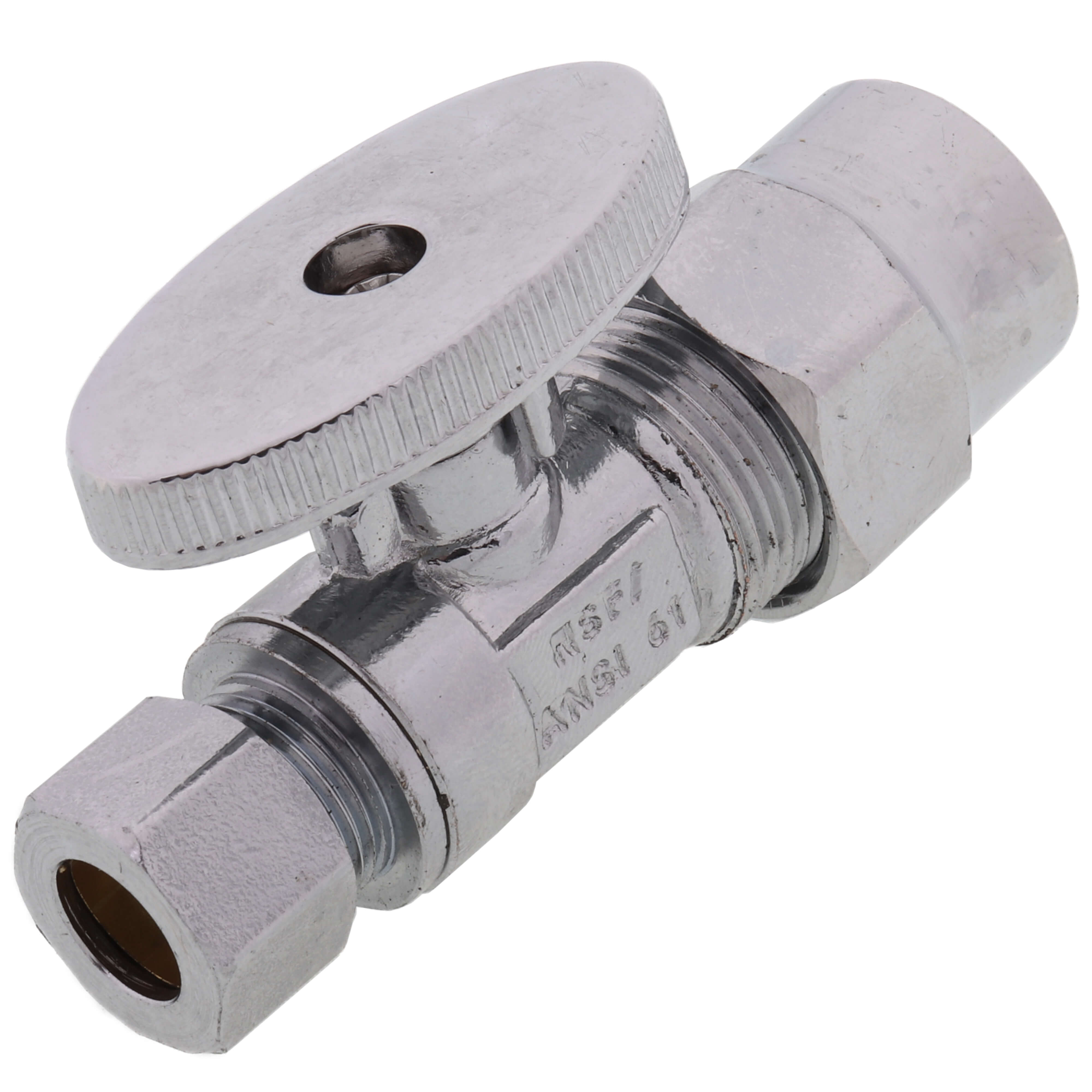 1/4 Turn Straight Stop Valve Cpvc Compression Chrome Plated Seelink ...