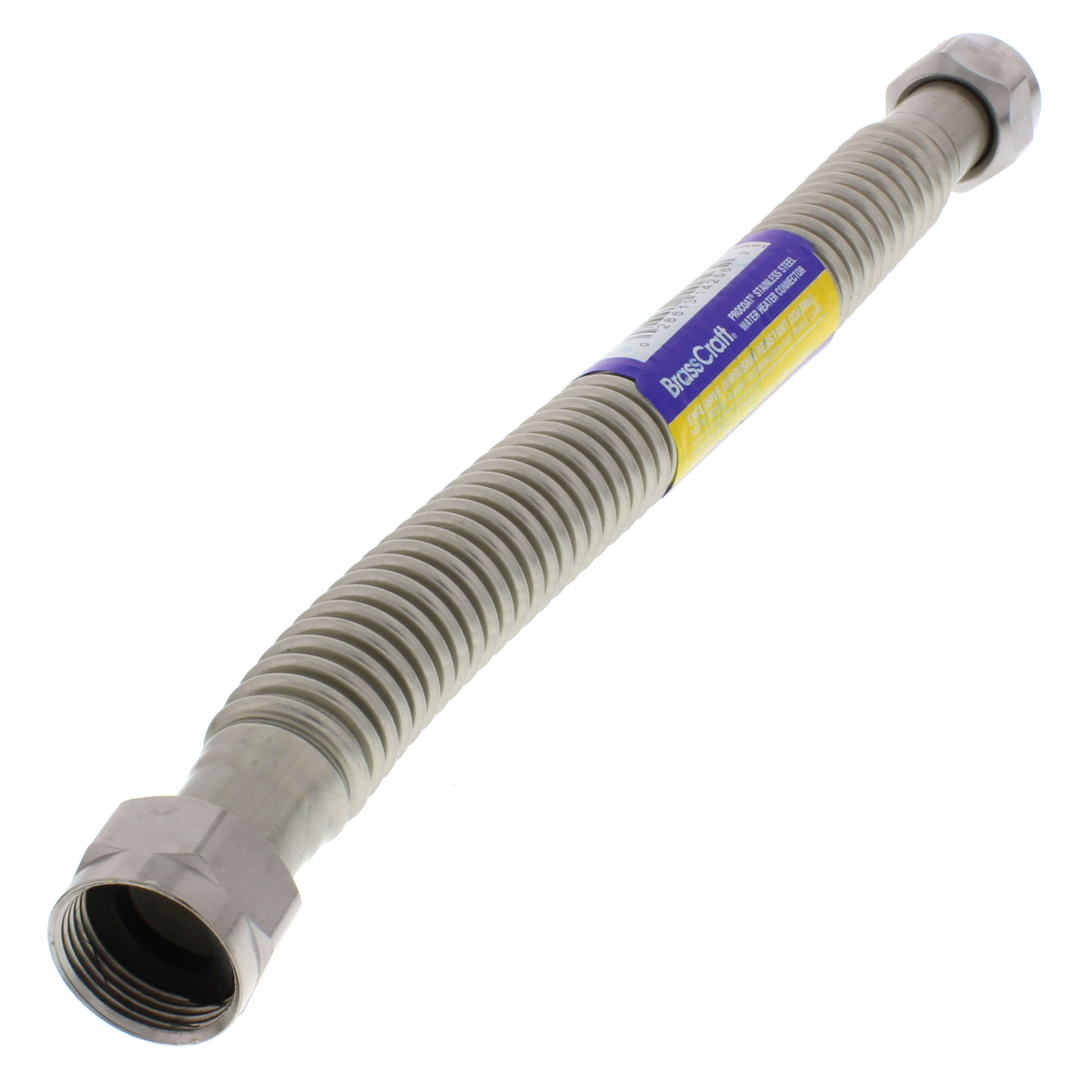 SWB00-12N - Brasscraft SWB00-12N - 3/4 ProCoat Flexible Corrugated  Stainless Steel Water Heater Connector (12 Length)