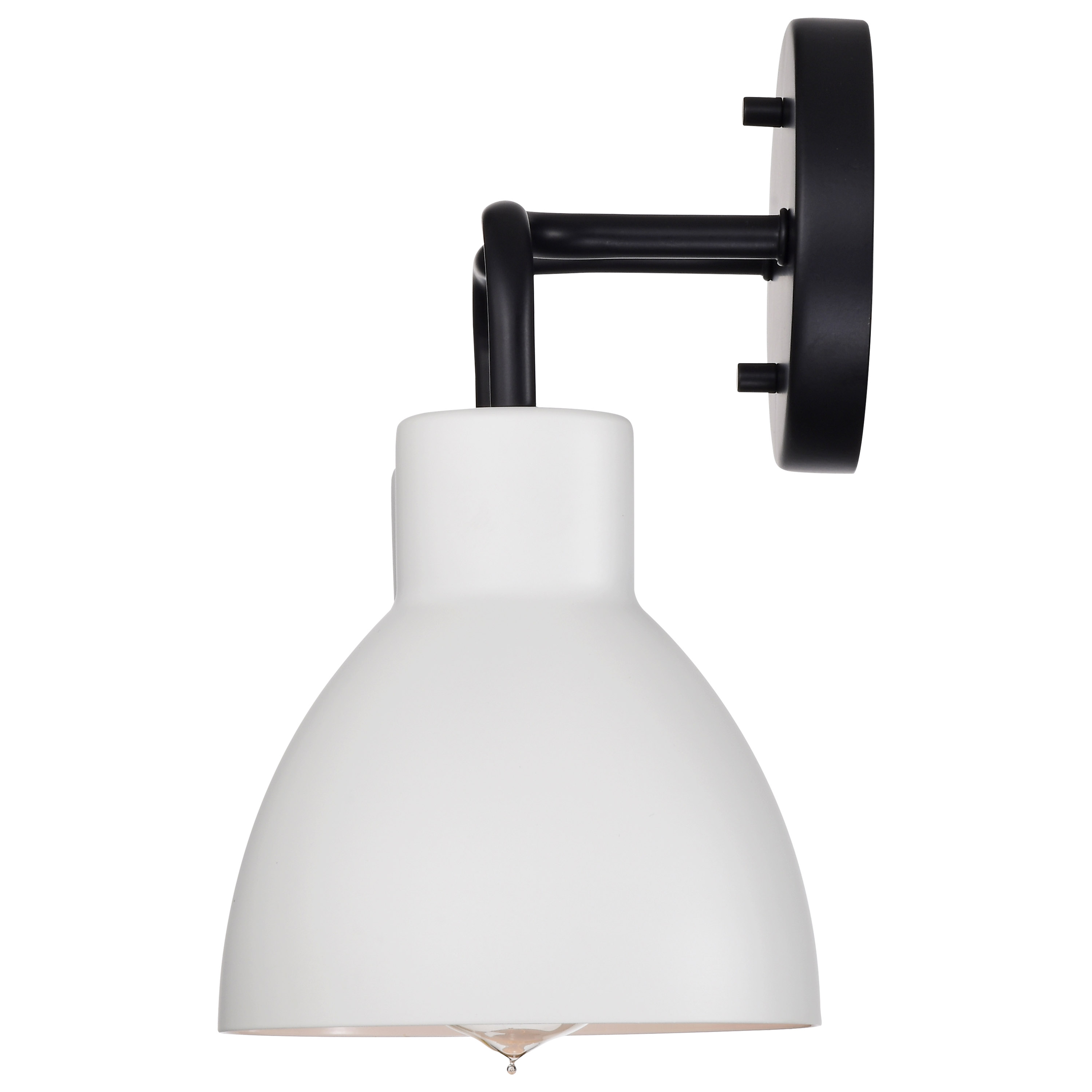 Nuvo Sloan 2-Light Vanity - Matte Black Finish With White Shade Bathroom Light Fixture
