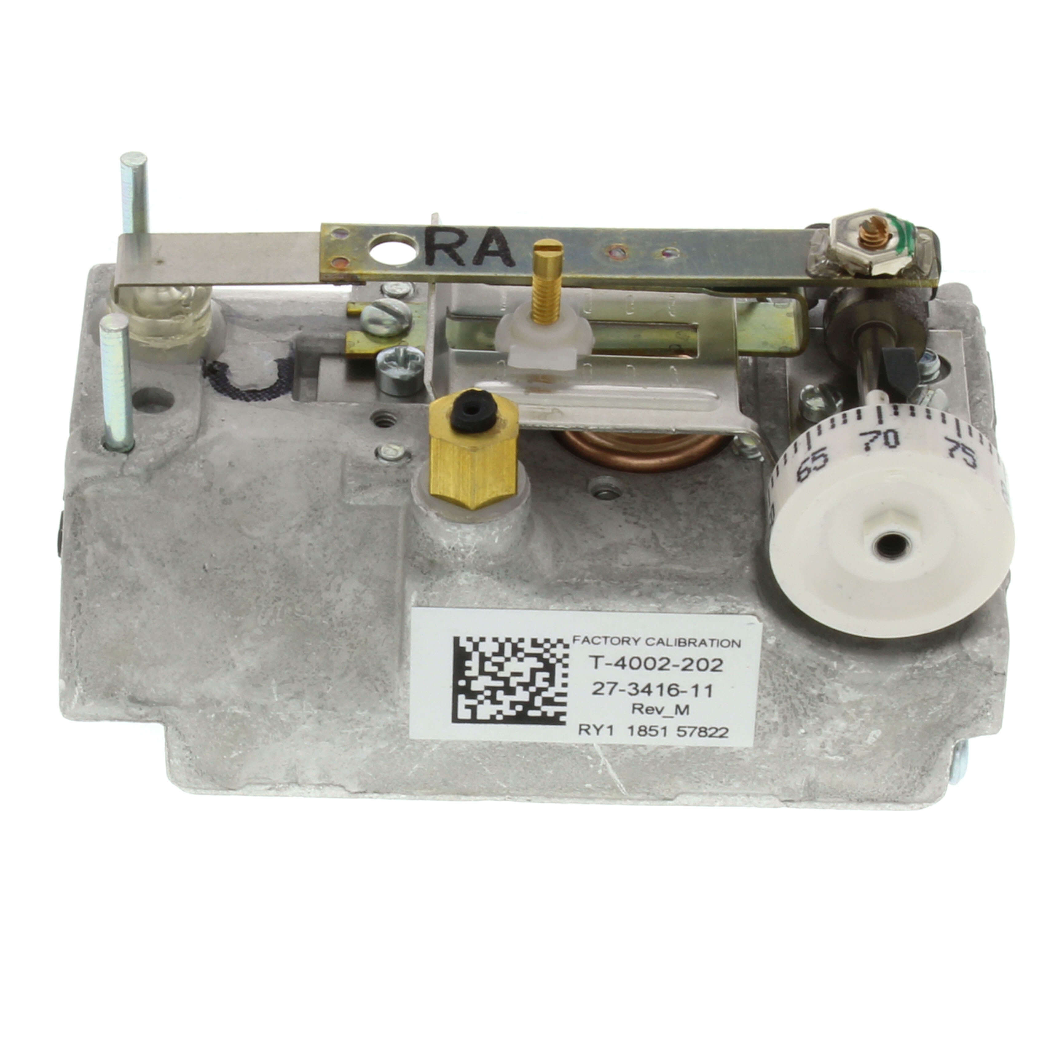 Johnson Controls T-4002-202 Single Temperature High Volume Output Thermostat – Reverse Acting, Horizontal Mount, Pneumatic Room Thermostat