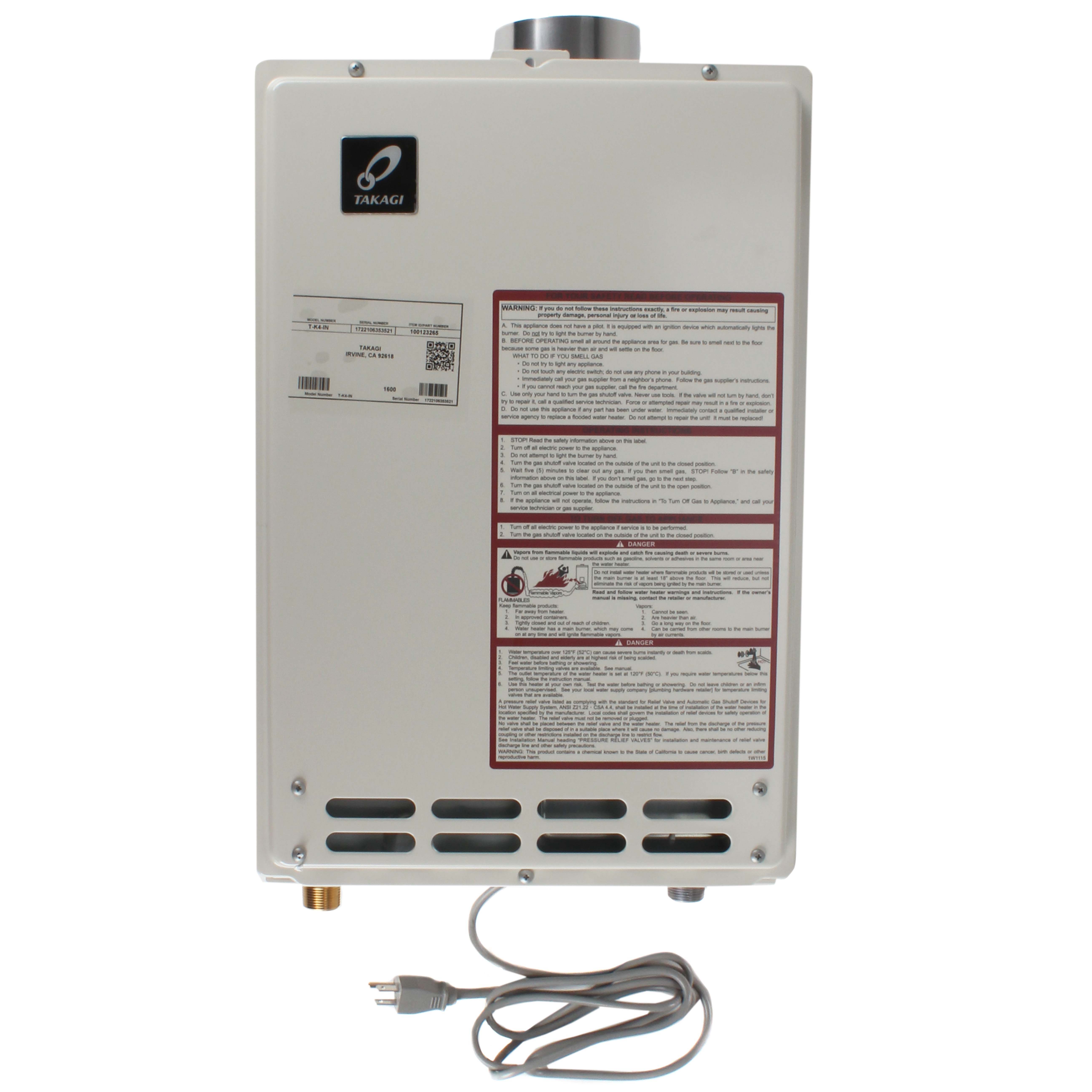 T-K4-IN-NG - Takagi T-K4-IN-NG - TK-4-IN Takagi Tankless Indoor Water Heater  (Natural Gas)