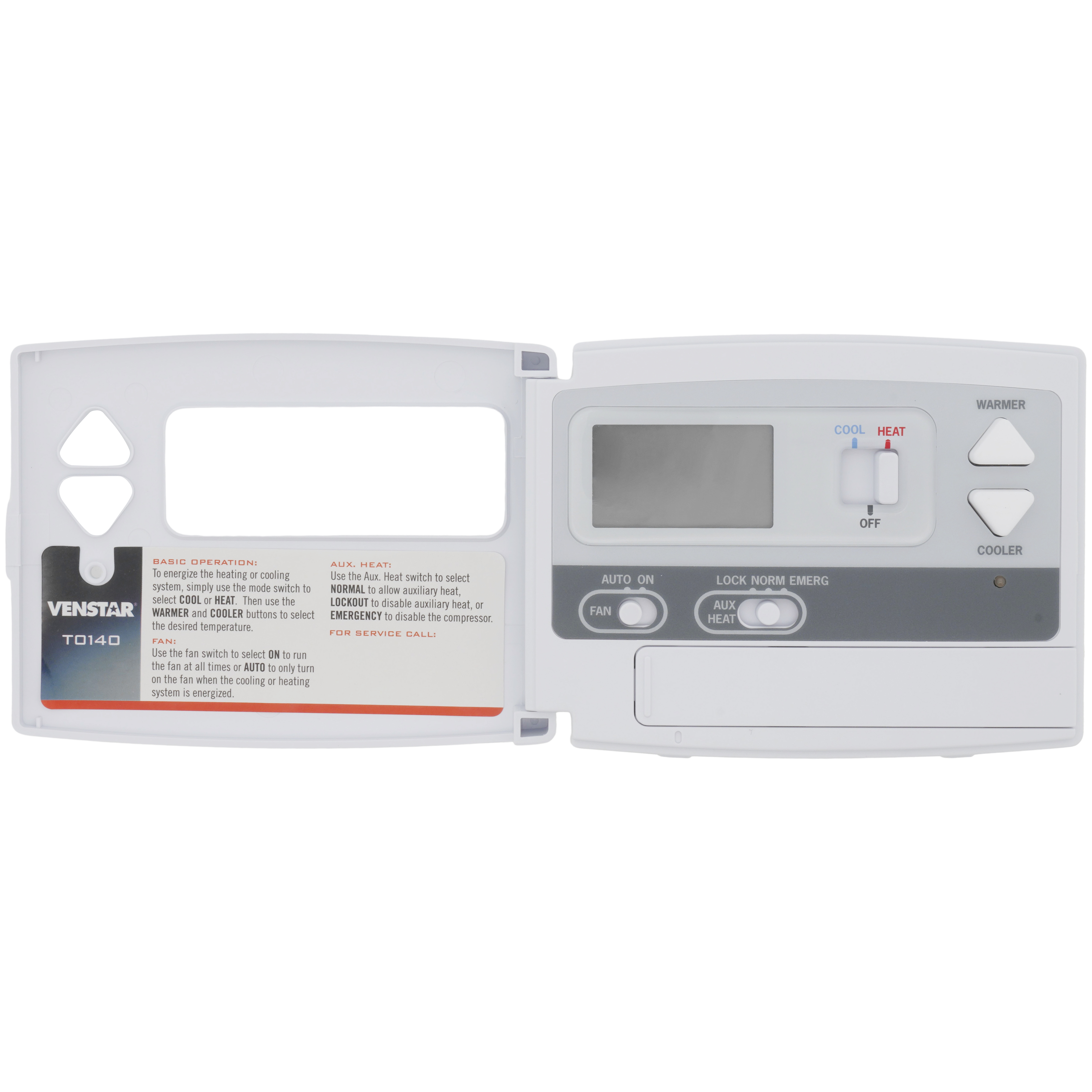 T0140 - Venstar T0140 - Venstar T0140 Non-Programmable Digital Thermostat  (Heat Pump Only)