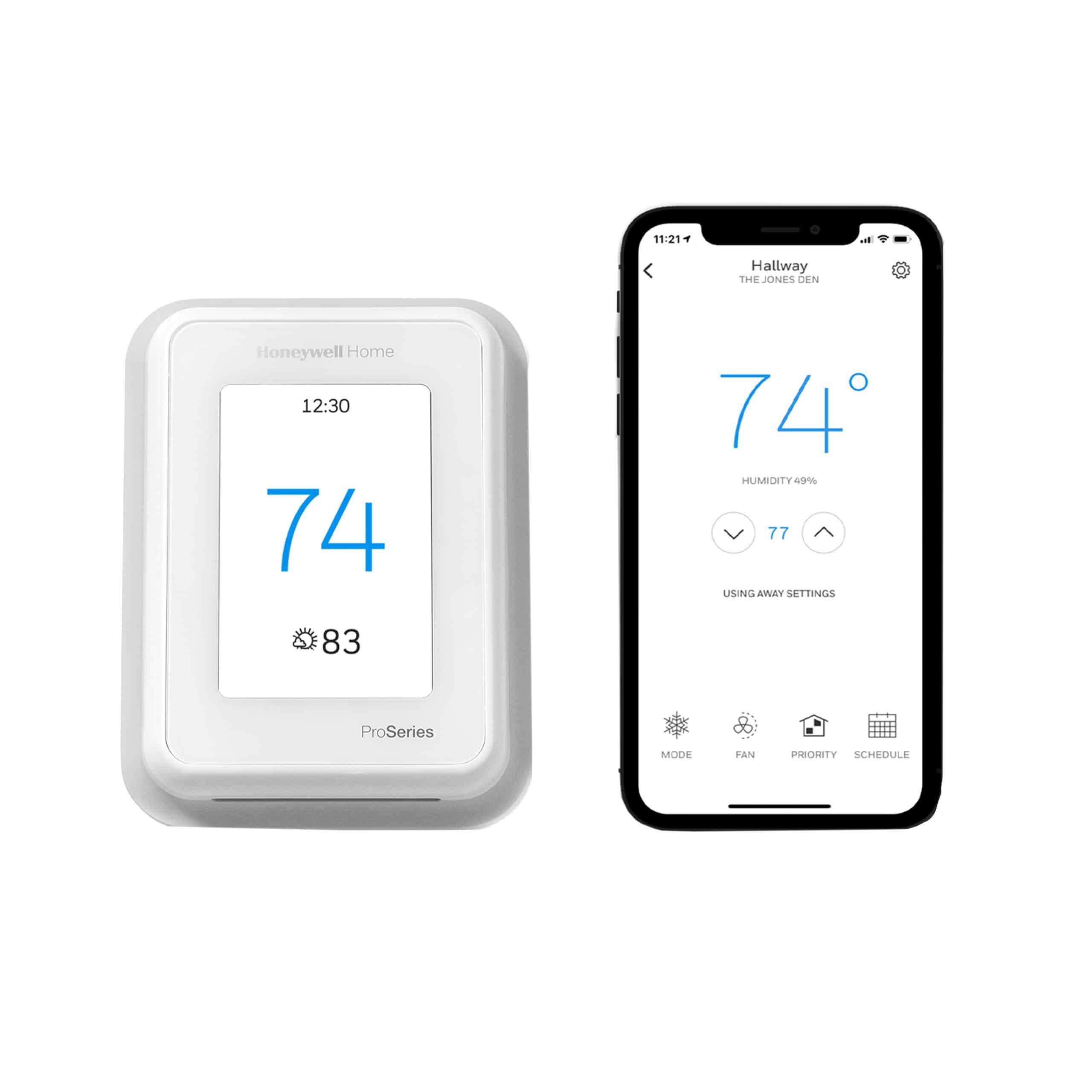 THX321WFS2001W - Honeywell Home THX321WFS2001W - T10 Pro Smart Thermostat  w/ RedLINK Room Sensor, 3H/2C Heat Pump, 2H/2C Conventional