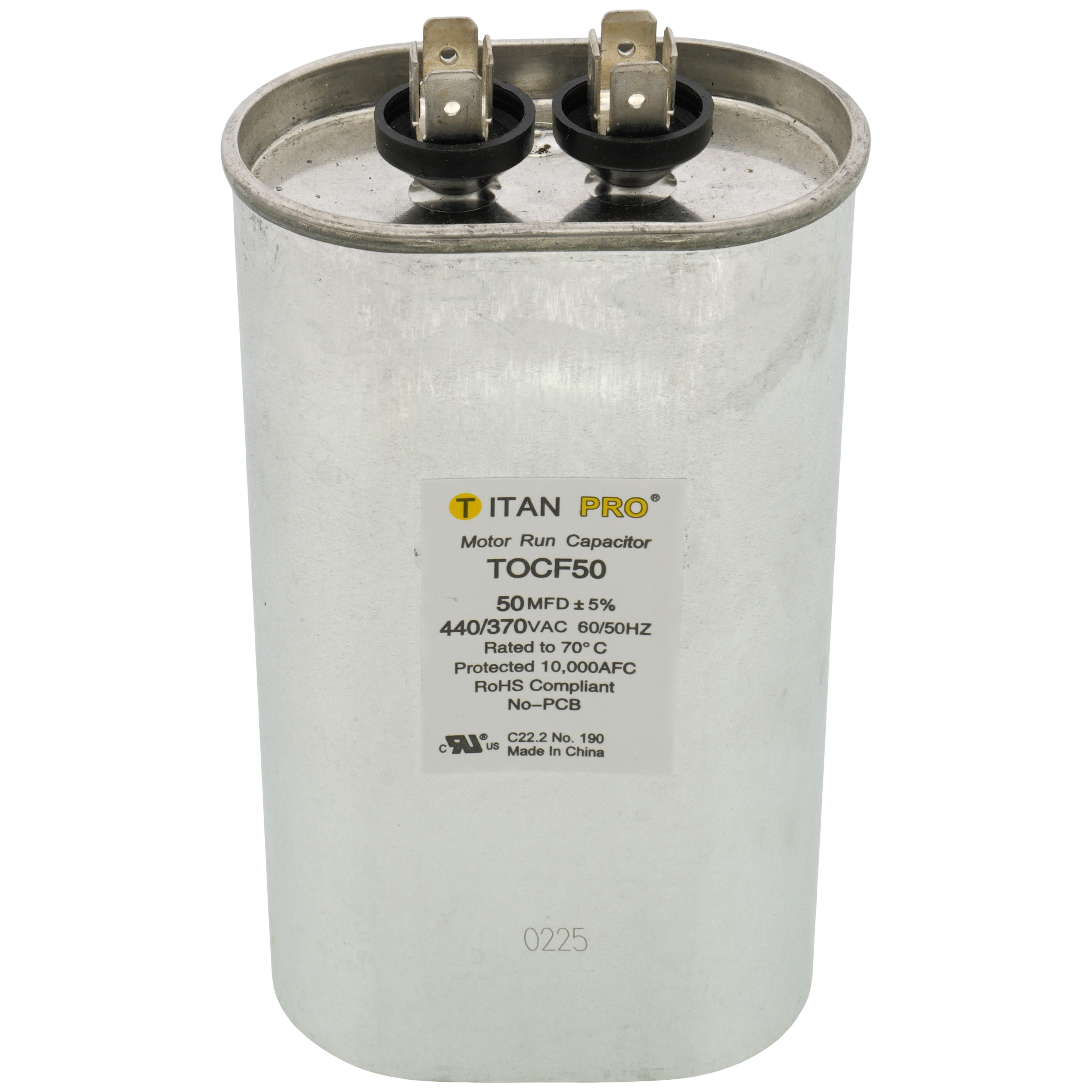 12925 - Jard 12925 - 50 MFD Oval Run Capacitor (370V)