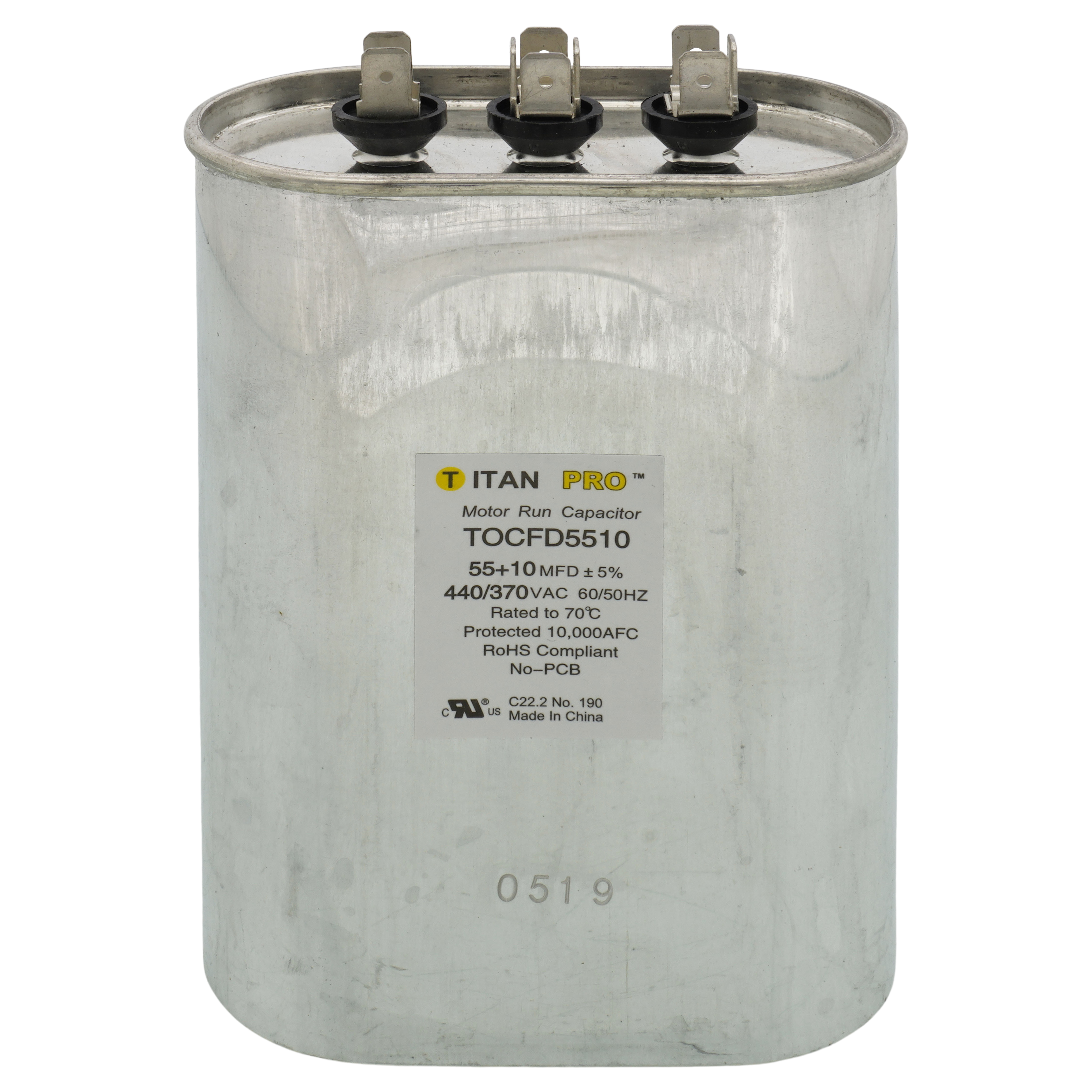 TOCFD5510 - Titan Pro TOCFD5510 - 55/10 MFD Oval Dual Motor Run