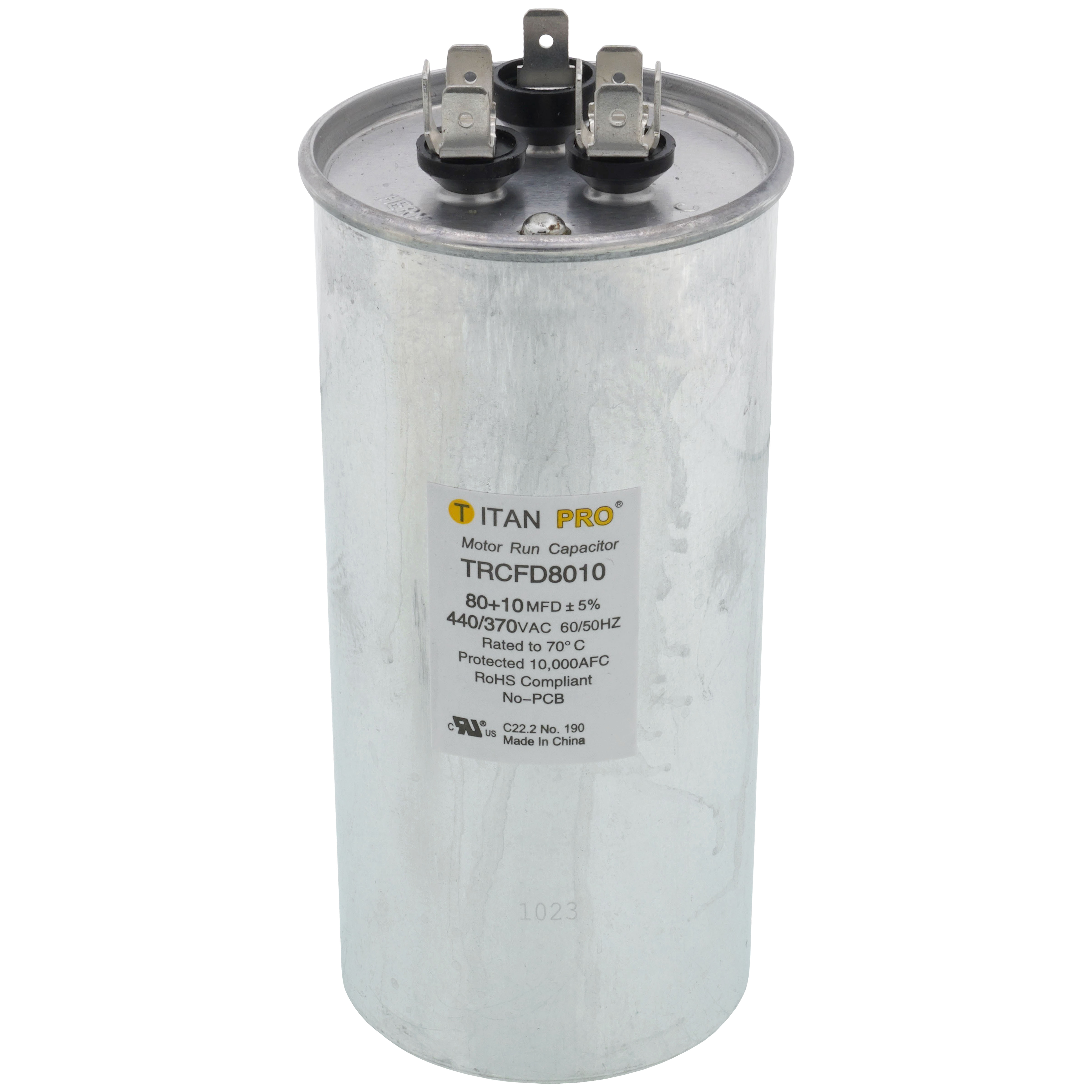 TRCFD8010 - Titan Pro TRCFD8010 - 80/10 MFD Round Dual Motor Run