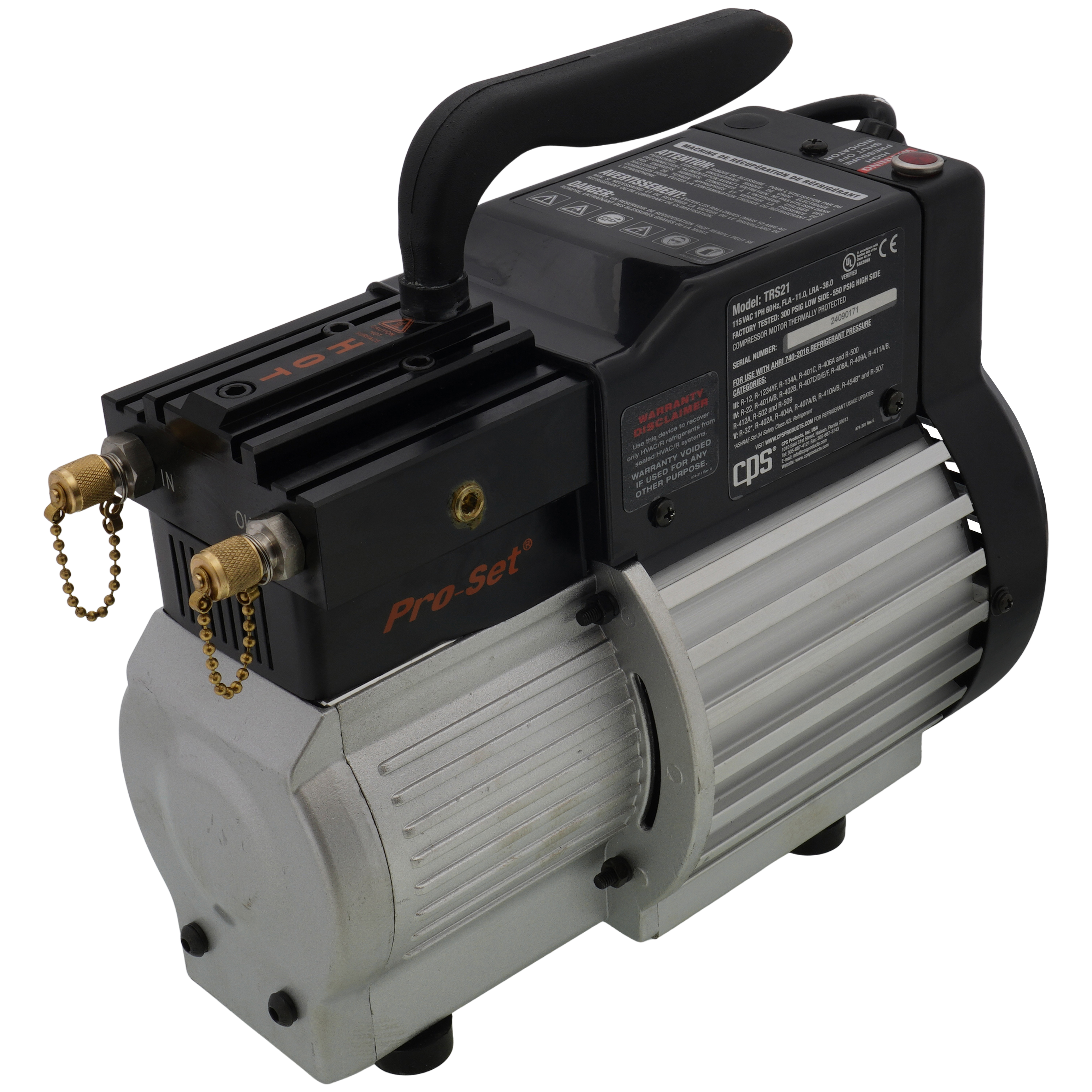 TRS21 - CPS TRS21 - PRO-SET Sparkless Ignition Proof Refrigerant