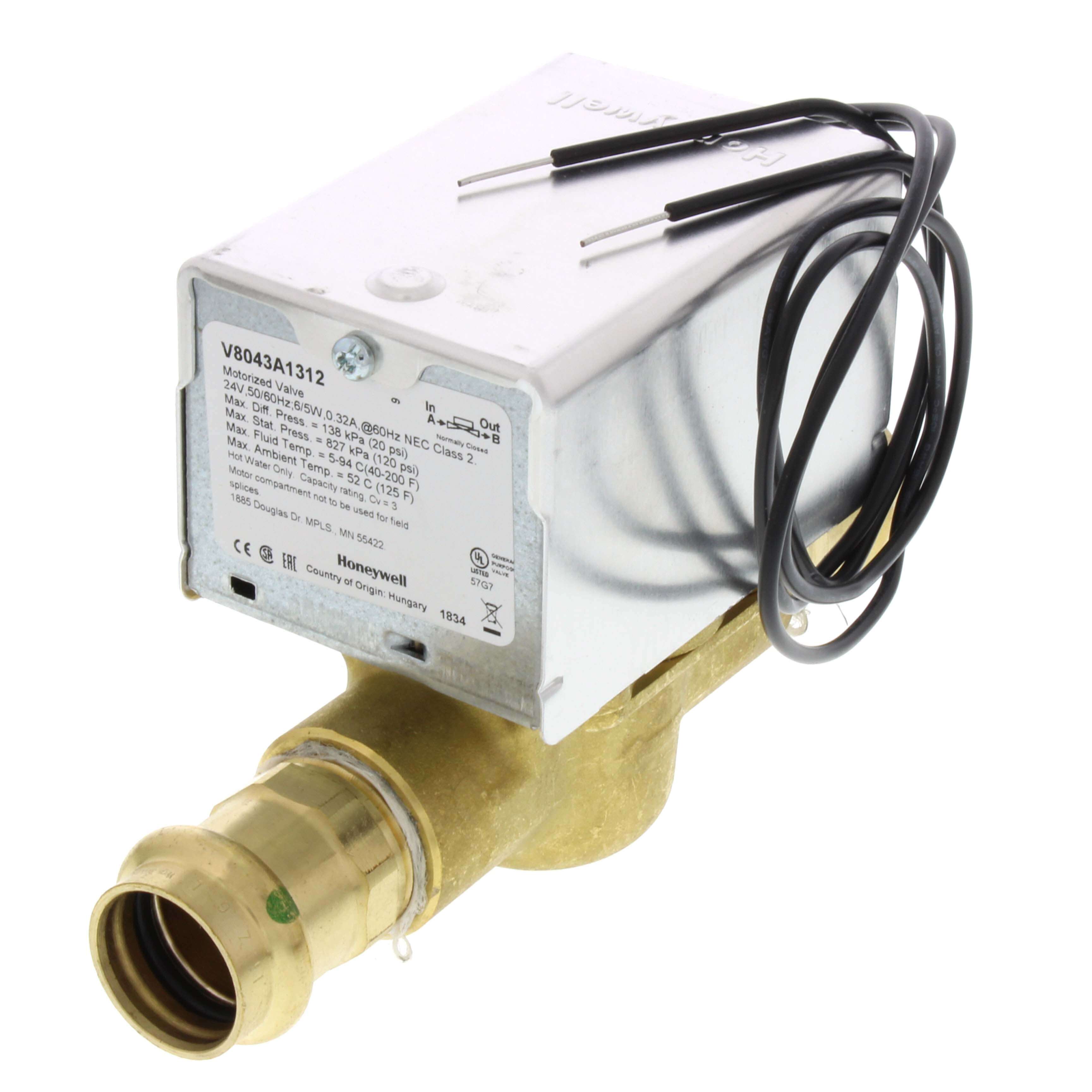 V8043A1312 - Honeywell Home V8043A1312 - 3/4