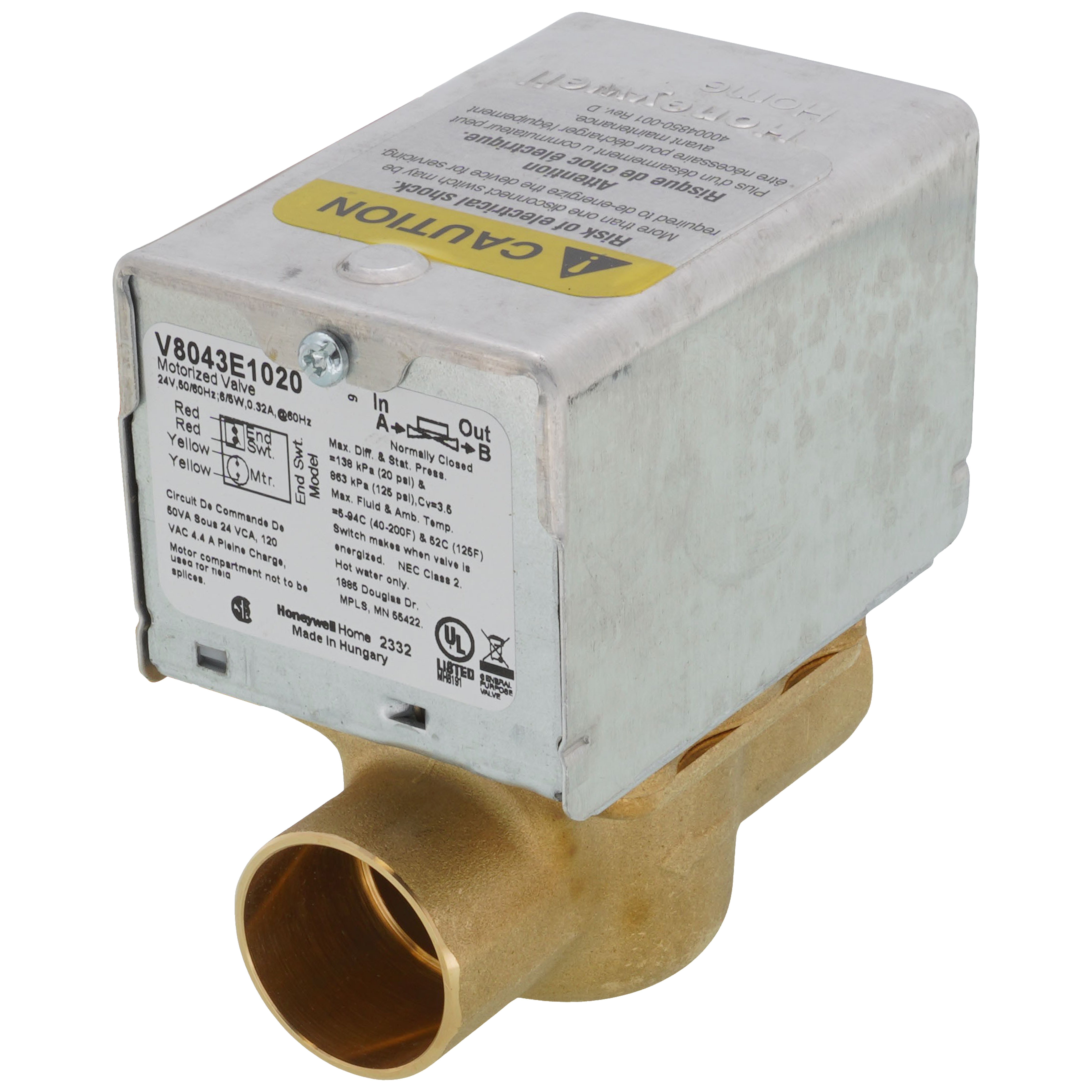 V8043E1020 - Honeywell Home V8043E1020 - 1