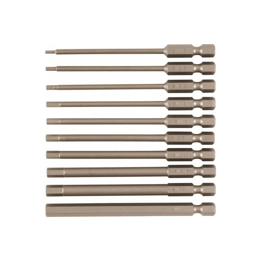 76096 - Wiha 76096 - 10 Piece Tamperproof Hex Bit Set, 76096