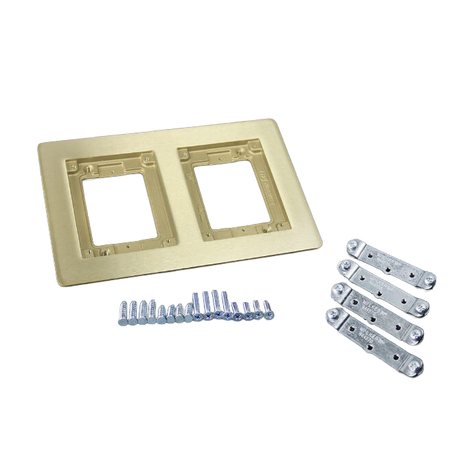 827B - Wiremold 827B - Double-Gang Rectangular Carpet/Tile Flange