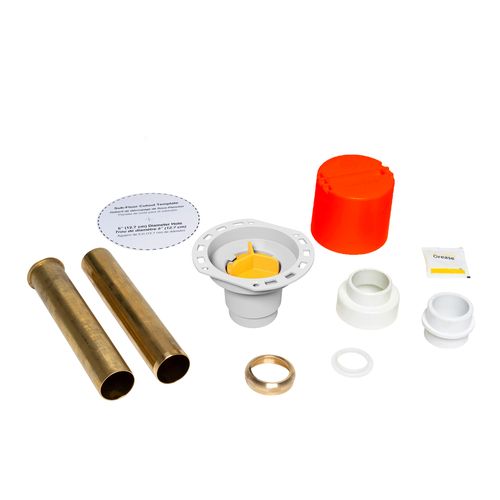 Freestanding Bathtub Drain Installation Kit – ABS Plastic Drain Body With Brass Tail Pipes & Adapters