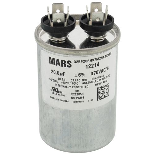 12214 - MARS 12214 - 20 MFD Round Run Capacitor (370V)