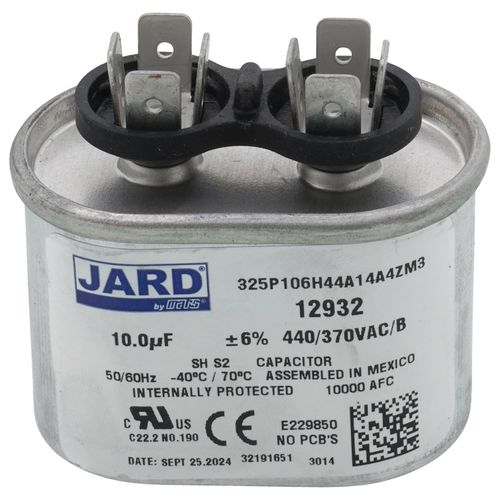 12932 - Jard 12932 - 10 MFD Oval Run Capacitor (440V)