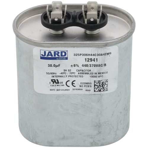 12941 - Jard 12941 - 30 MFD Oval Run Capacitor (440V)