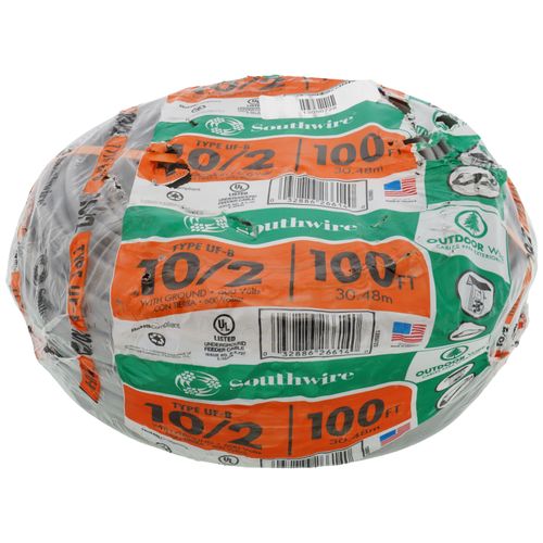 1000' 10/2 UF-B W/Ground Underground Feeder Cable – Direct Burial, 600V, Copper