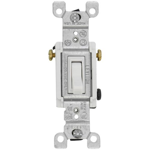 1453-WCP - Leviton 1453-WCP - 3-Way Framed Non-Grounding Toggle