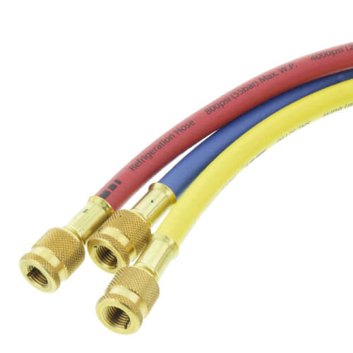 Hilmor 60-Inch HVAC Refrigerant Hose 3-Pack - 800 PSI Rated For High-Pressure Systems