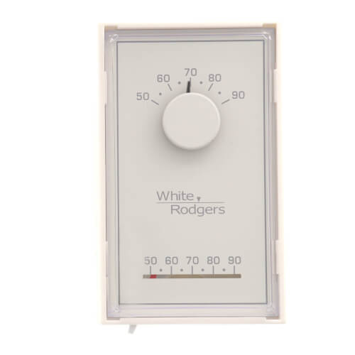 1E30N-910 - White Rodgers 1E30N-910 - Single Stage Mechanical Thermostat,  Vertical, Mercury Free (Heat Only)