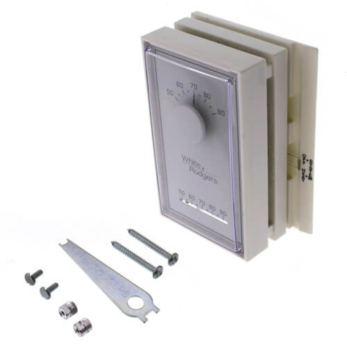 1E50N-301 - White Rodgers 1E50N-301 - Single Stage Mechanical Thermostat w/  Temperature Locking Kit, Mercury Free (Heat Only)