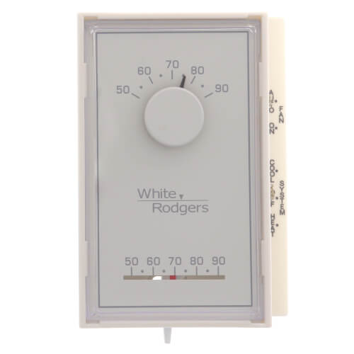 1E56N-444 - White Rodgers 1E56N-444 - Single Stage Mechanical Thermostat,  Vertical, Mercury Free (1H/1C)