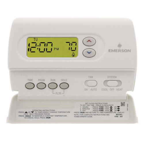 1F80-361 - White Rodgers 1F80-361 - 80 Series Programmable, 1H/1C, Digital  Thermostat