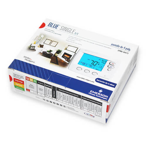 1F86-0471 - White Rodgers 1F86-0471 - 80 Series Non-Programmable, 1H/1C,  Blue Digital Thermostat