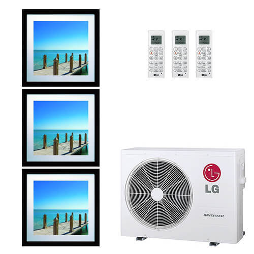 20K-3Z-21S-2 - LG 20K-3Z-21S-2 - 27,000 BTU 21.7 SEER Ductless Three Zone Heat  Pump Package (9+9+9)