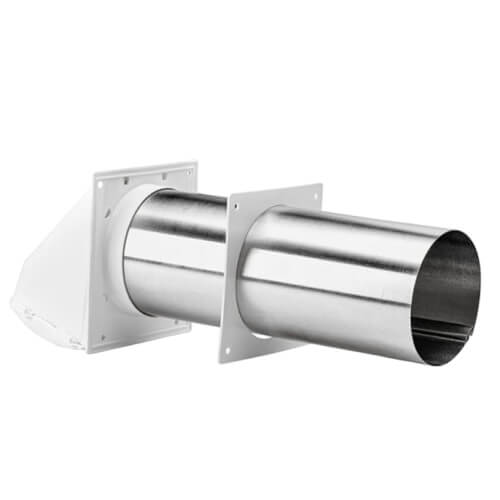 222W - Lambro Industries 222W - 3 White Plastic Preferred Hood Wall Vent  w/ Tail Pipe
