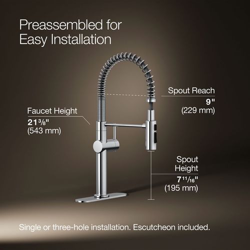 K-22973-CP - Kohler K-22973-CP - Crue Semi-Professional 1-Handle