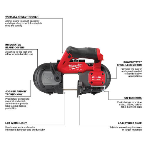 2529-20 - Milwaukee 2529-20 - M12 FUEL Compact Band Saw