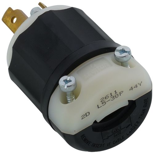 2611 - Leviton 2611 - Industrial Grade Locking Plug, 30A, 2P, NEMA