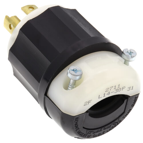2711 - Leviton 2711 - Industrial Grade Locking Plug, 30A, 3P, NEMA