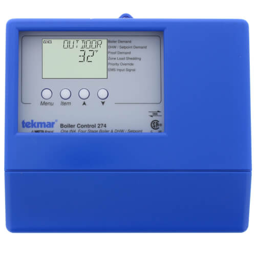 274 - Tekmar 274 - Boiler Control - One tN4, Four Stage Boiler u0026 DHW /  Setpoint