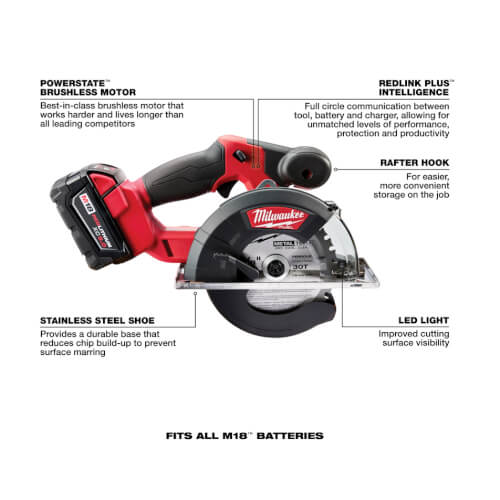 2782-22 - Milwaukee 2782-22 - M18 Fuel Metal Cutting Circular Saw Kit