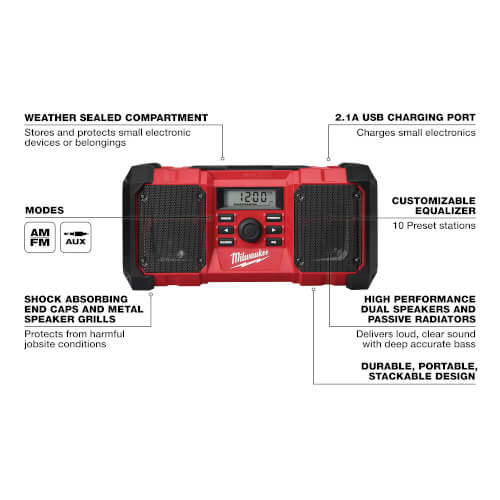 2890-20 - Milwaukee 2890-20 - M18 Jobsite Radio